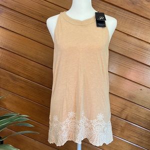 NWT Adrianna Papell embroidered halter top sz s